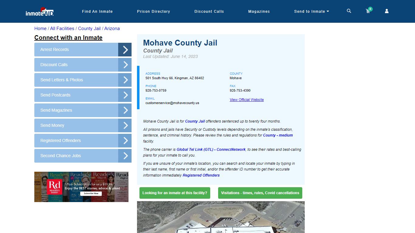 Mohave County Jail - Inmate Locator - Kingman, AZ